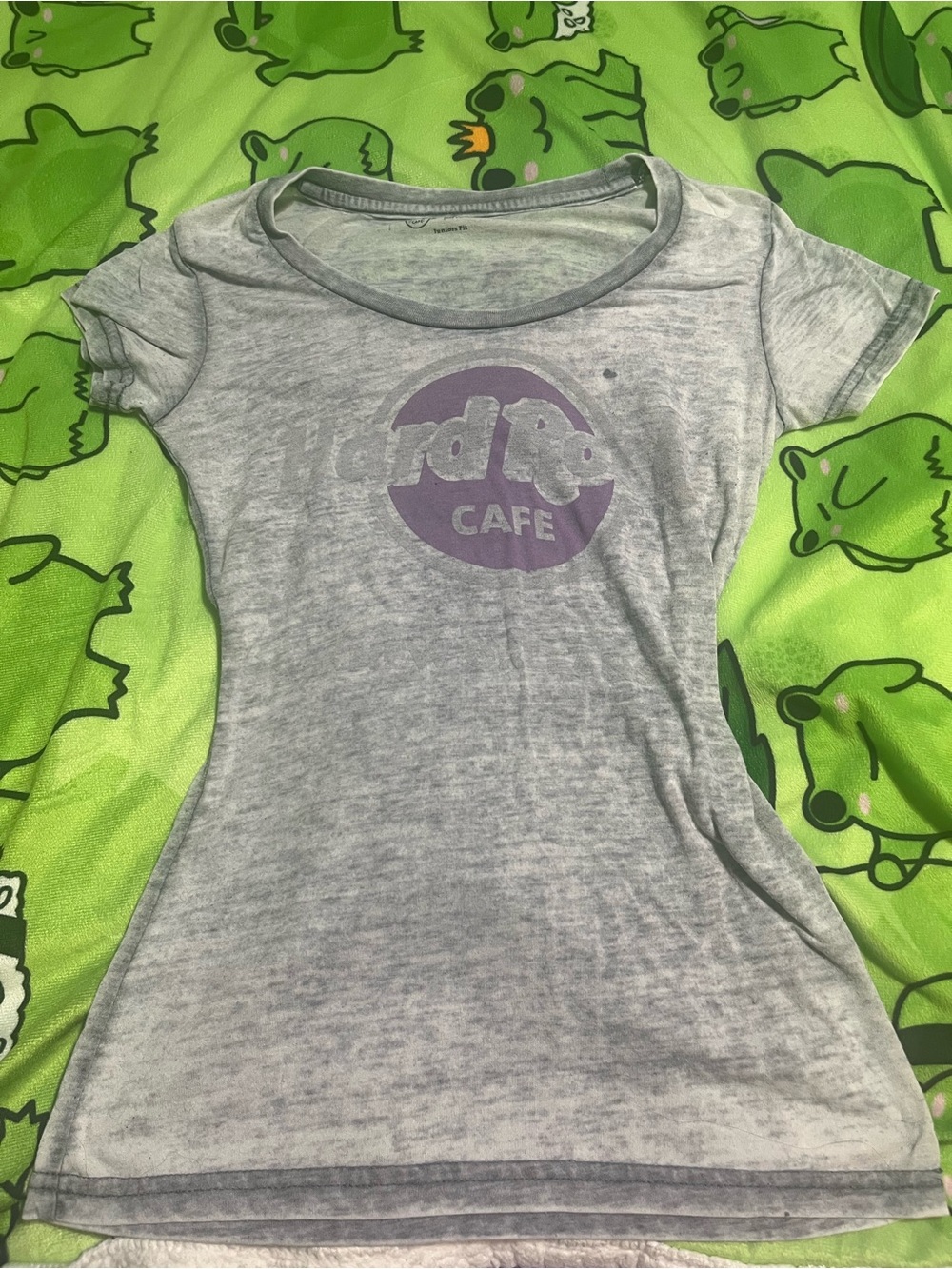 Hard Rock Cafe New Orleans Gray Fitted Tee Shirt
